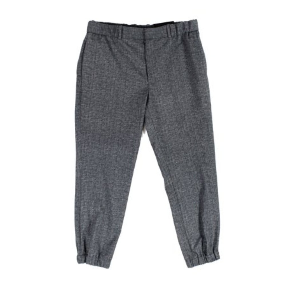 Alfani men's charcoal gray stretchy jogger cuff versatile dress slacks